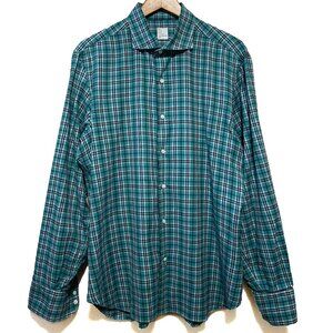 2.0 Maria Santangelo Napoli Slim Fit Men's Long Sleeve Button Plaid Shirt